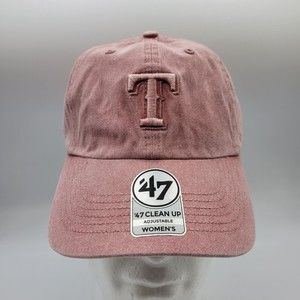 Texas Rangers Womens '47 Misty Pink Clean Up Adjustable Cap MLB Baseball